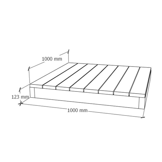 Terassielementti 1x1m