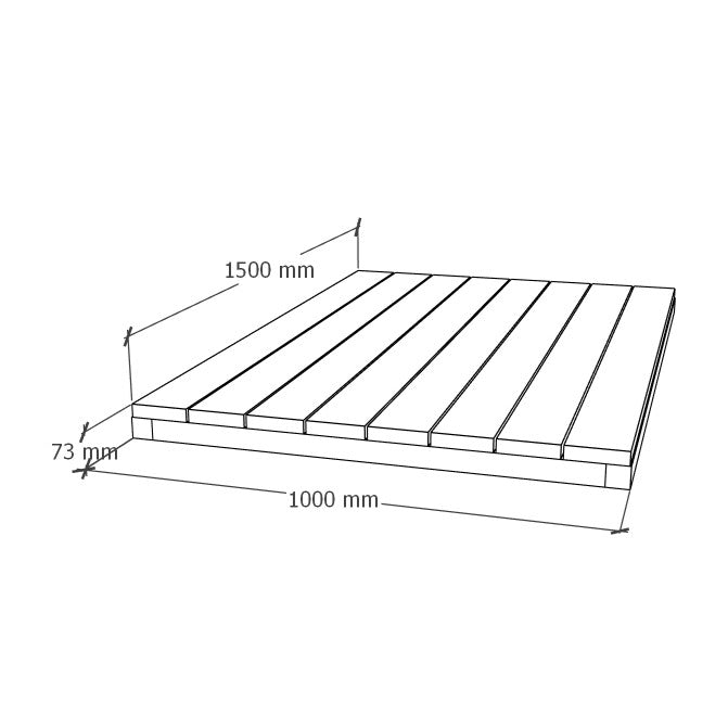 Lattiaelementti 1x.5m