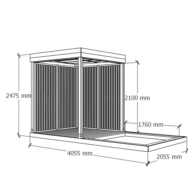 Sunroom with Sandbox Deck 4x2m