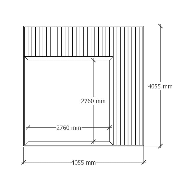 Terassi hiekkalaatikolla 4x4m