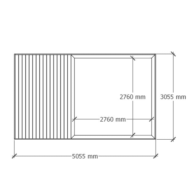 Terassi hiekkalaatikolla 5x3m