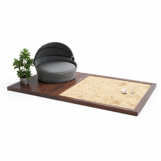 Terassi hiekkalaatikolla 5x3m