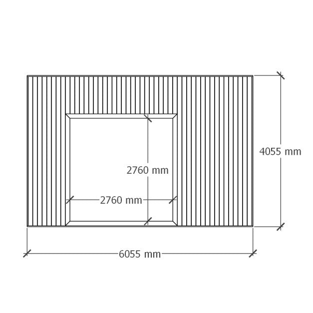 Terassi hiekkalaatikolla 6x4m