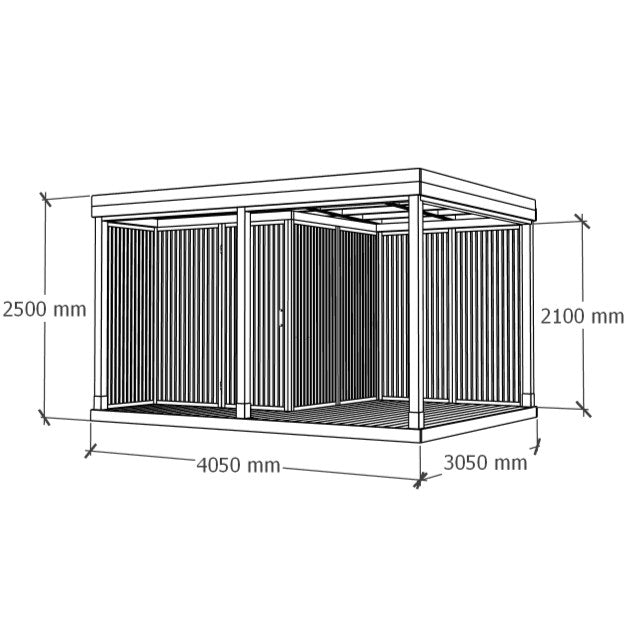Katos varastoineen 4x3m