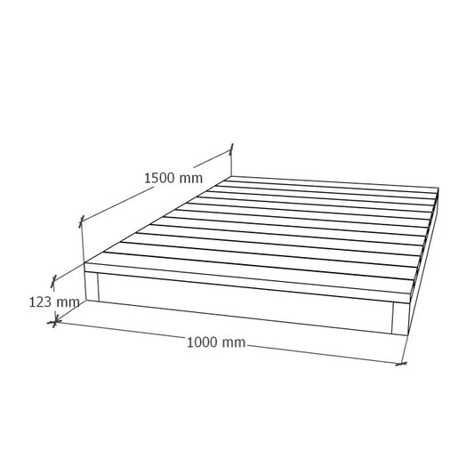 Terassin kävelytie-elementti 1x1.5m