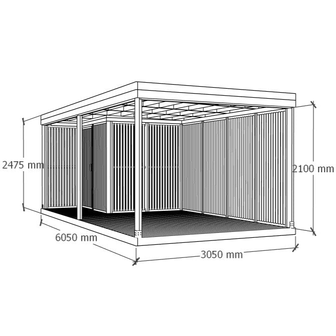 Sunroom with Storage 6x3m