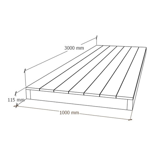 Composite Deck Module 1x3m