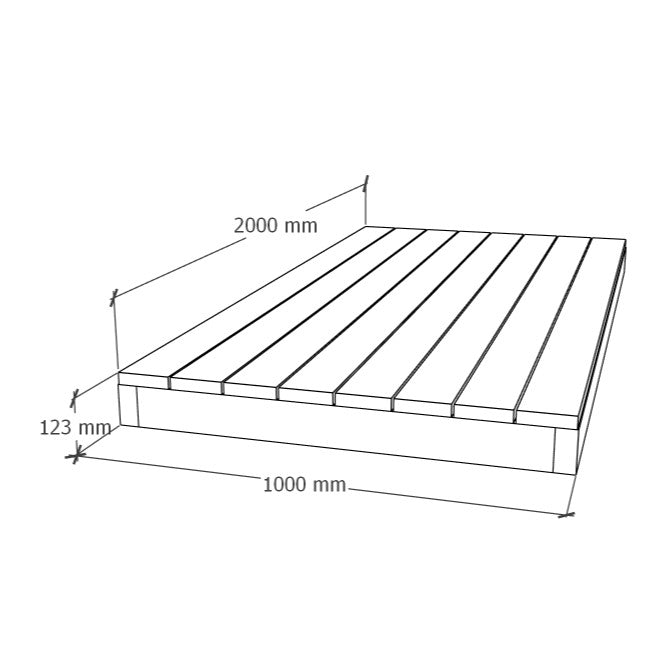 Terassielementti 1x2m