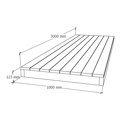 Terassielementti 1x3m