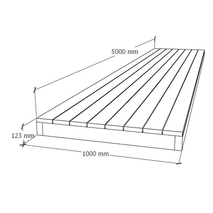 Terassielementti 1x5m