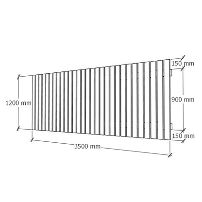 Aitaelementti 1.2x3.5m