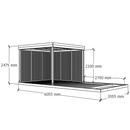 Sunroom with planter deck 6x3m