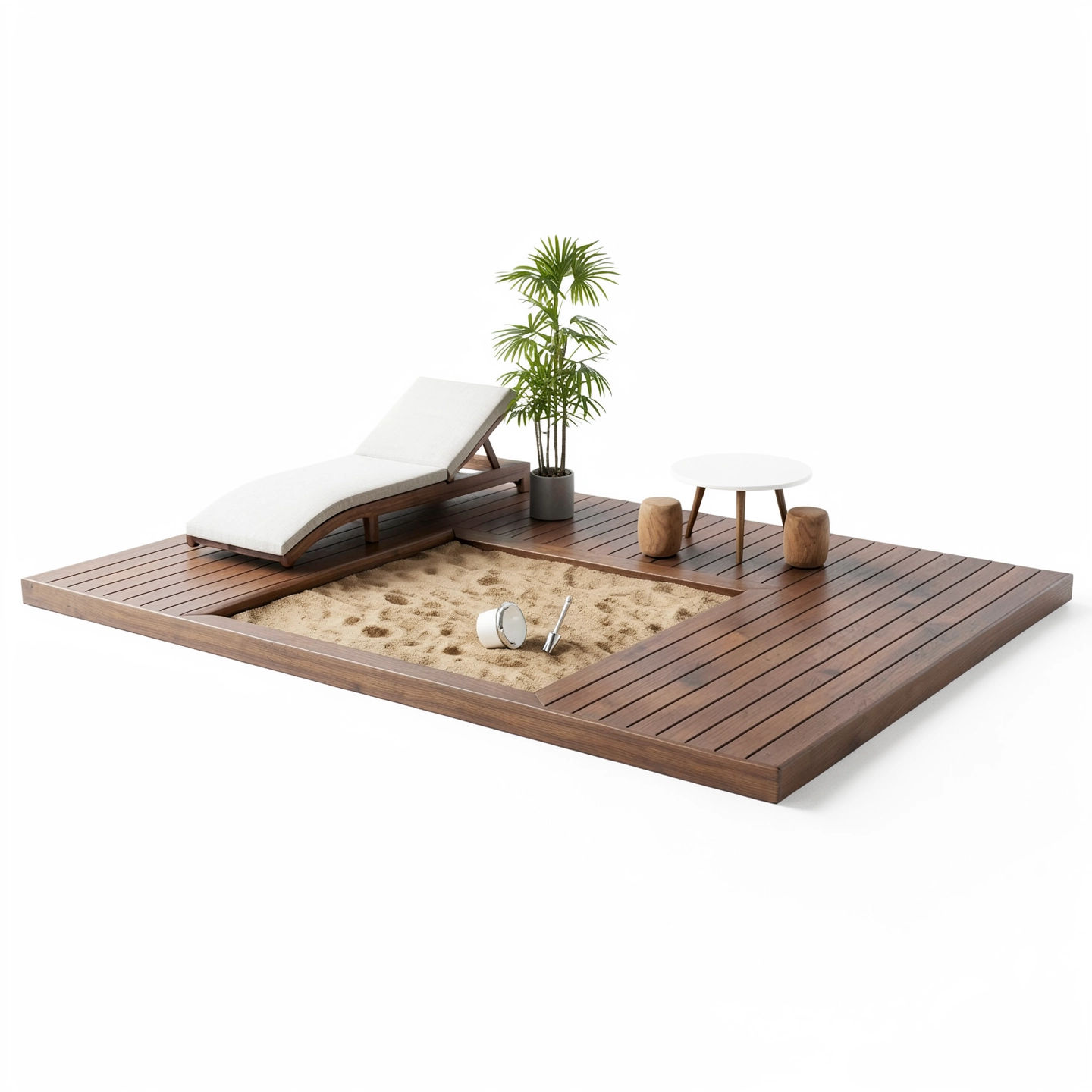 Terassi hiekkalaatikolla 4x3m