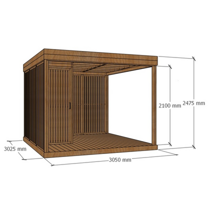 Sunroom with Storage 3x3m