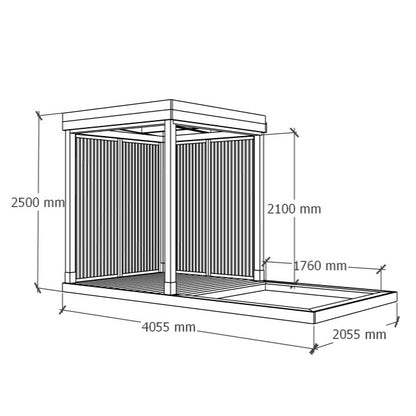 Katos hiekkalaatikolla terassilla 4x2m