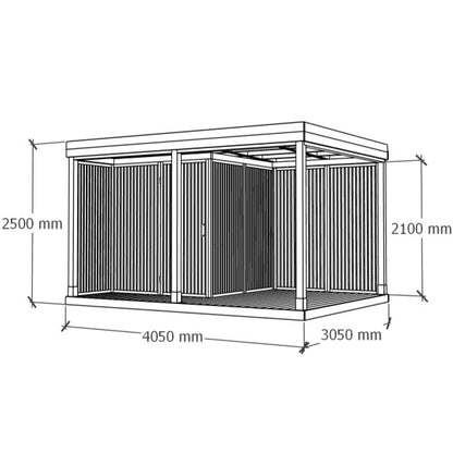 Katos varastoineen 4x3m