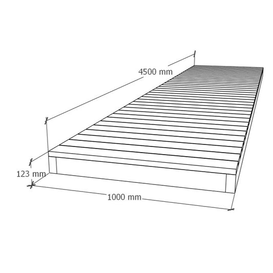 Terassin kävelytie-elementti 1x4.5m